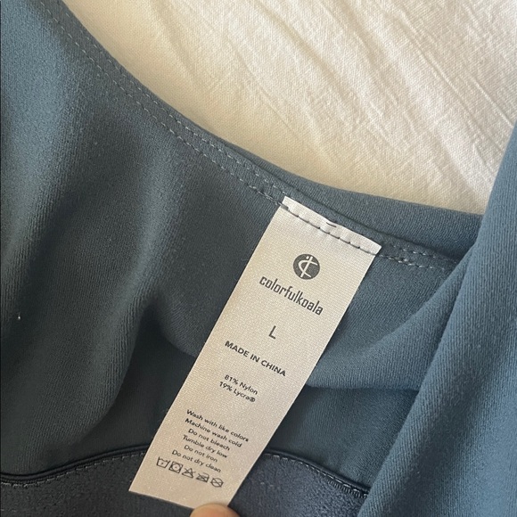 ColorfulKoala Teal One-Piece Thong Bodysuit sz L EUC - Picture 4 of 7